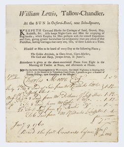 Tallow Chandler, William Lewis, vizitka od English School