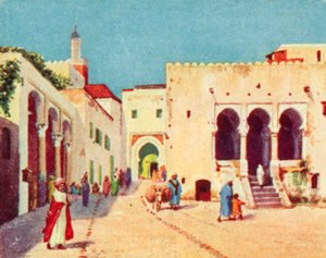 Tanger, soudy (barevná litografie) od English School