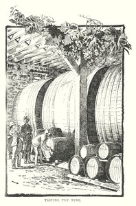 Ochutnávka vína (rytina) od English School