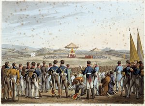 Te deum na bitevním poli v "Historických, vojenských a námořních anekdotách a příhodách, které se staly v náručí Británie a jejich spojenců a skončily u Waterloo" od Edwarda Orma. Ill. by Fry, Sutherland, Clark, Dubourg, W.Heart, JA, Atkinson... Ed. 1819,  od English School