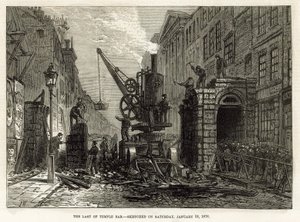 Temple Bar, Londýn. Demolice, 12. ledna 1878 od English School