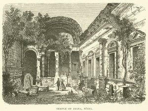 Chrám Diany, Nimes (rytina) od English School