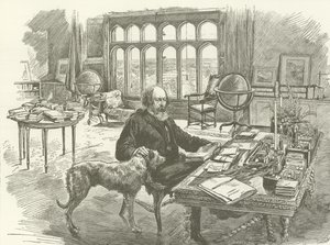 Tennyson ve své knihovně od English School