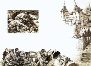 Severovýchodní věž Alcazars padá od English School