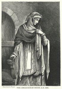 Anglosaská nevěsta, AD 895 (rytina) od English School