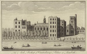 Arcibiskup z Canterburského paláce v Lambeth od English School