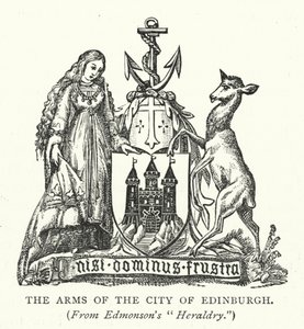 The Arms of the City of Edinburgh (rytina) od English School