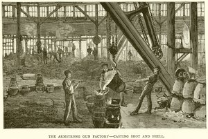 The Armstrong Gun Factory - Casting shot and Shell od English School