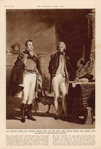 Armáda a námořnictvo: Rozhovor mezi Arthurem Wellesleym (1769-1852) vévodou z Wellingtonu a Lordem Horatiem Nelsonem (1758-1805) z The London Illustrated News, 12. července 1941 od English School