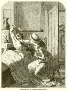 Atentát na Marata od Charlotte Corday od English School