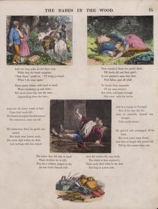 The Babes In The Wood (barevná rytina) od English School