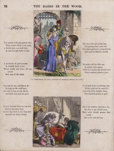 The Babes In The Wood (barevná rytina) od English School