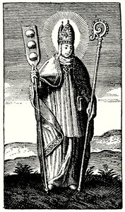 The Bakers’ Saint, St Honore (rytina) od English School