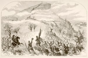 Bitva o Lookout Mountain (litho) od English School