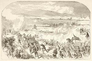 Bitva o Malvern Hill (litho) od English School