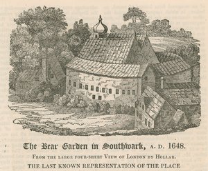 Medvědí zahrada v Southwarku, AD 1648 od English School