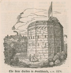 Medvědí zahrada v Southwarku, Londýn, AD 1574 od English School