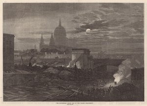 Blackfriars Bridge konec nábřeží Temže od English School