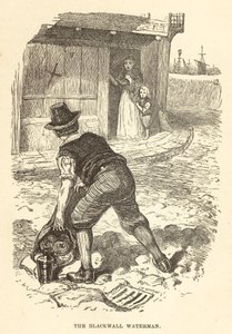 The Blackwall waterman (rytina) od English School
