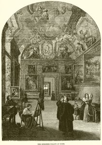 Palác Borghese v Římě od English School