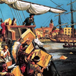 Bostonský čajový dýchánek (litografie) od English School