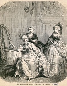 Budoár pařížské dámy v minulém století, 1789 od English School