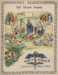 The Brazen Serpent (barevná rytina) od English School