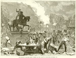 Bristol Reform Riots-Scene v noci 30. října 1831 od English School