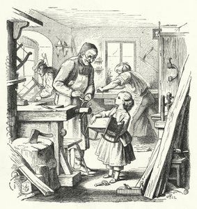 Rozbitá kolébka (rytina) od English School