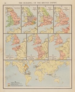 Budování britského impéria (barevná litografie) od English School