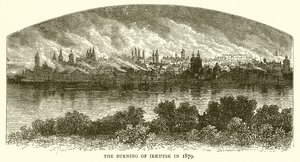 Vypálení Irkutska v roce 1879 od English School