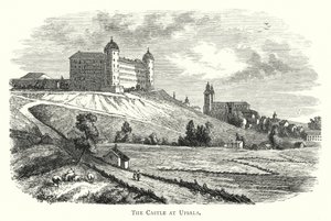 Hrad v Upsale (rytina) od English School