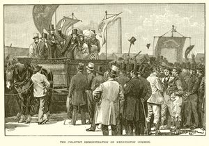Chartistická demonstrace na Kennington Common od English School