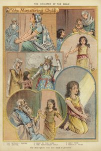 Děti Bible: Sloužící dítě (chromolitho) od English School