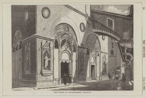 Kostel Or-sanmichele, Florencie (rytina) od English School