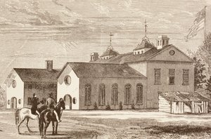 College of William and Mary, Williamsburg, Virginia (litho) od English School