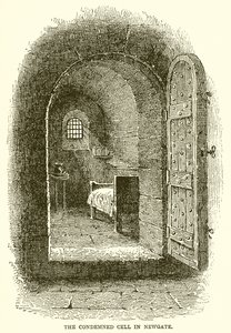 Odsouzená buňka v Newgate od English School