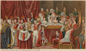 Korunovace královny Viktorie ve Westminsterském opatství, 28. června 1838 od English School