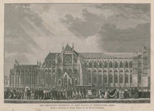 Korunovační průvod Anny Boleynové do Westminsterského opatství od English School