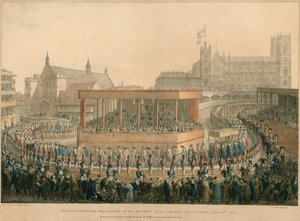 Korunovační průvod Jeho Veličenstva krále Jiřího IV., 19. července 1821 od English School