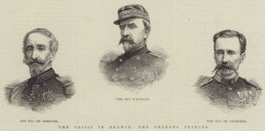 Krize ve Francii, Orleánští princové (rytina) od English School