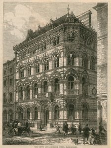 The Crown Life Assurance Office, Fleet Street, Londýn od English School