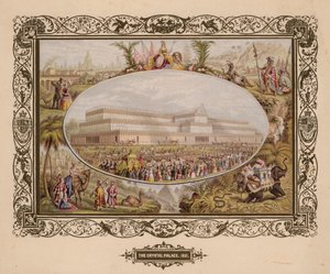 Křišťálový palác, 1851, Velká výstava, Hyde Park, Londýn. od English School