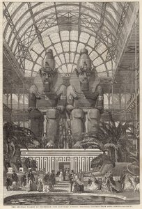 Křišťálový palác v Sydenhamu; Egyptská třída, kolosální postavy z Aboo Simbel od English School