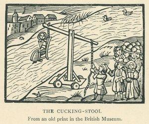 The Cucking-Stool (litografie) od English School