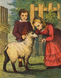 Jehně "Kukačka" (barevná litografie) od English School