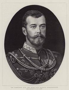 Czarevitch, HIH velkovévoda Nicholas Alexandrovič (rytina) od English School
