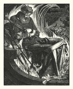 The Death of King Warwolf (rytina) od English School