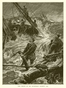 Smrt sira Humphreyho Gilberta, 1584 od English School