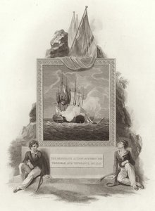 Zoufalá akce mezi Hrozným a Vengeance, prosinec 1757 od English School